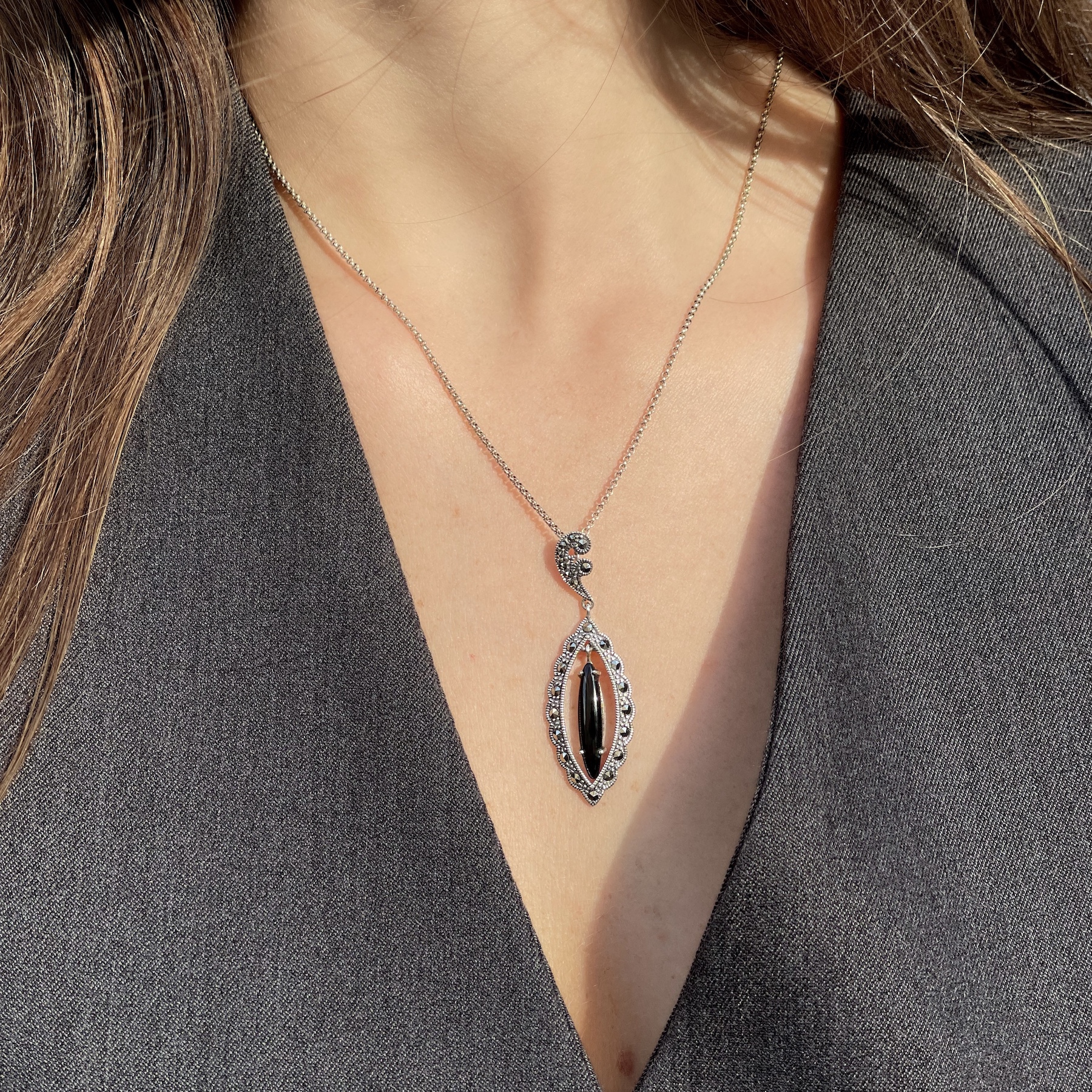 Collier onyx - modèle Odin - Image 2