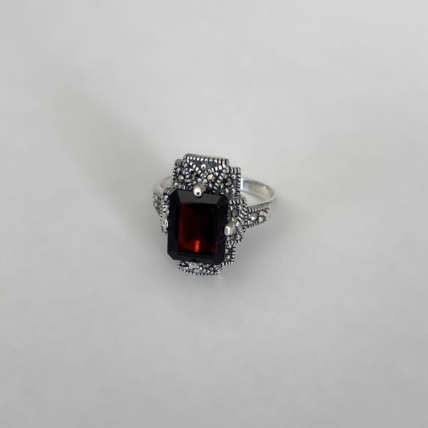 bague-art-deco-marcassite-grenat