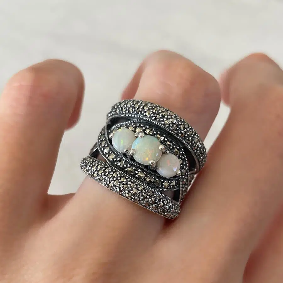 bague-art-deco-opale-veritable