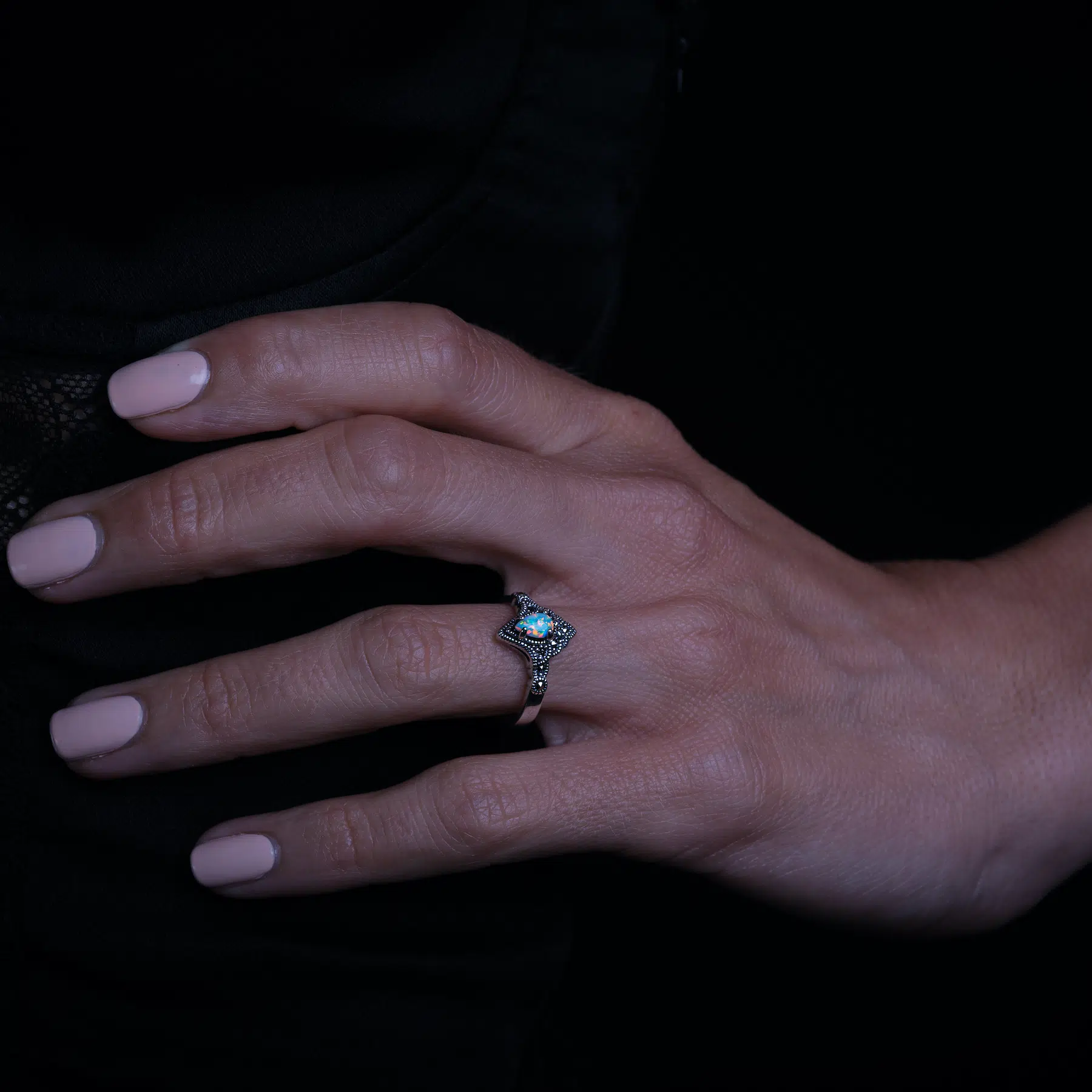 Bague opale - modèle Canopus – Image 2