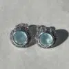 puces d'oreille art déco avec pierres