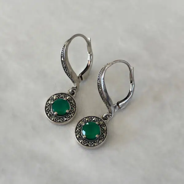 boucles-doreilles-art-déco-agate