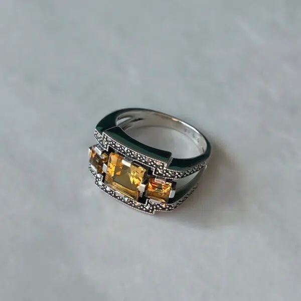 bague-art-deco-citrine-naturelle