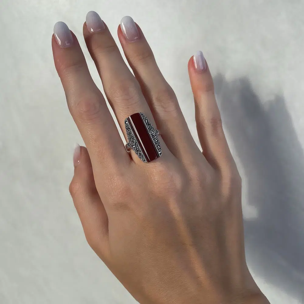 Bague-cornaline-argent