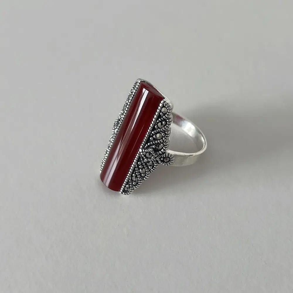 Bague-art-déco-pierre-véritable