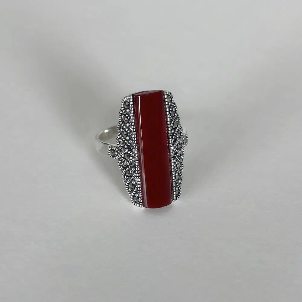 Bague-art-déco-cornaline-naturelle