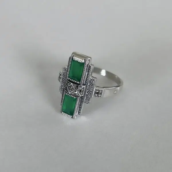 bague-agate-verte-marcassite