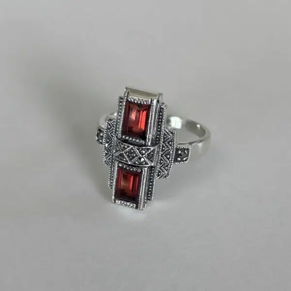 bague-art-deco-grenat-veritable