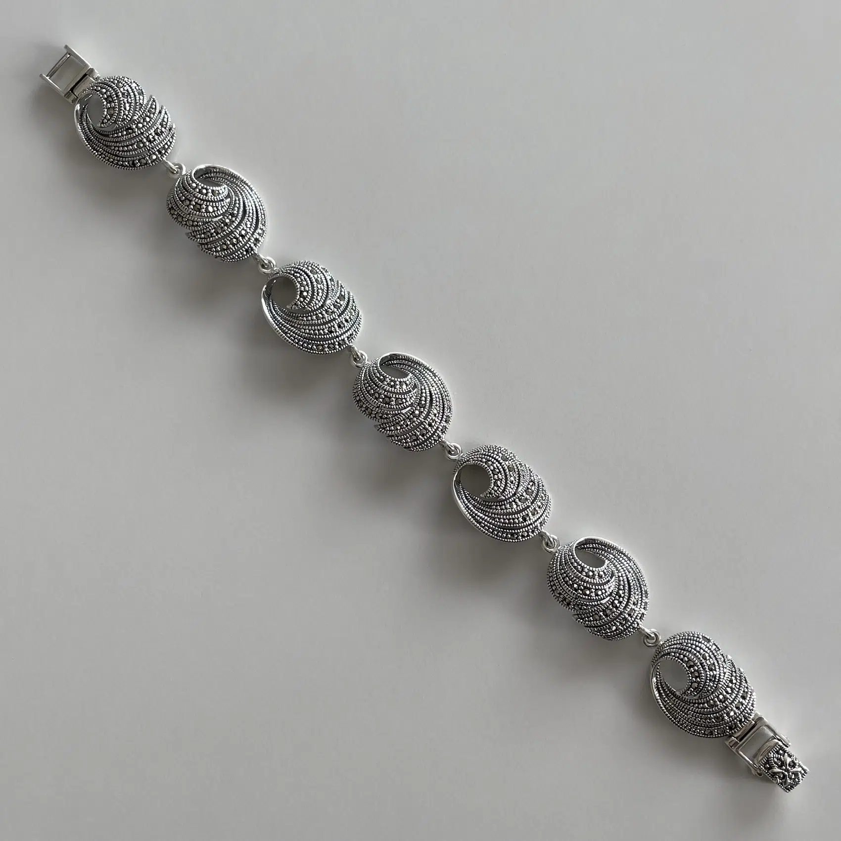 bracelet-marcassite-silver-massif