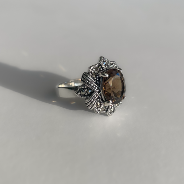 bague-art-deco-quartz-fumé