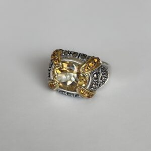 Bague tank - citrine - modèle Héra