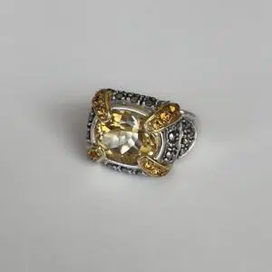 Bague tank - citrine - modèle Héra