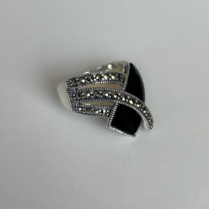 Bague art déco - onyx - modèle Noctua