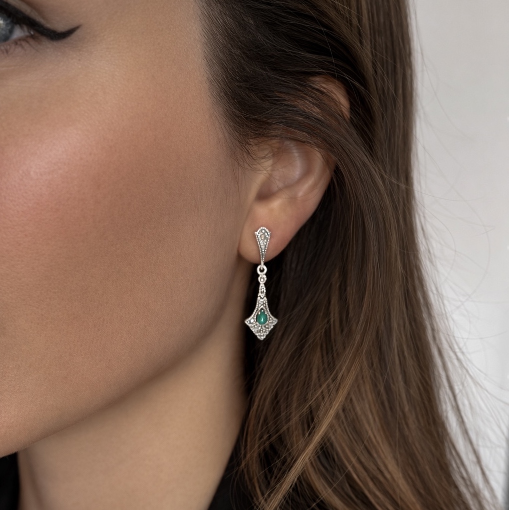 boucles-doreilles-vintage-agate