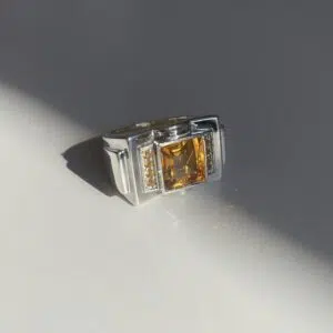 Bague-tank-citrine-argent